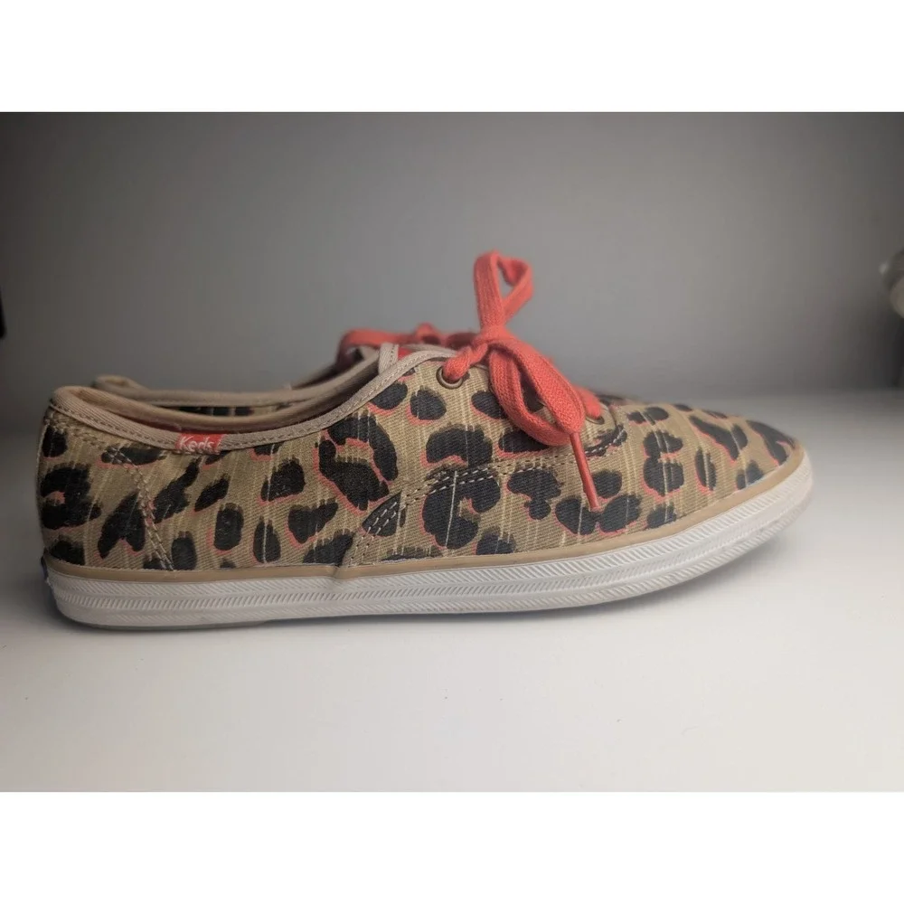 Keds Champion Leopard Print Canvas Sneakers Women's Size 6